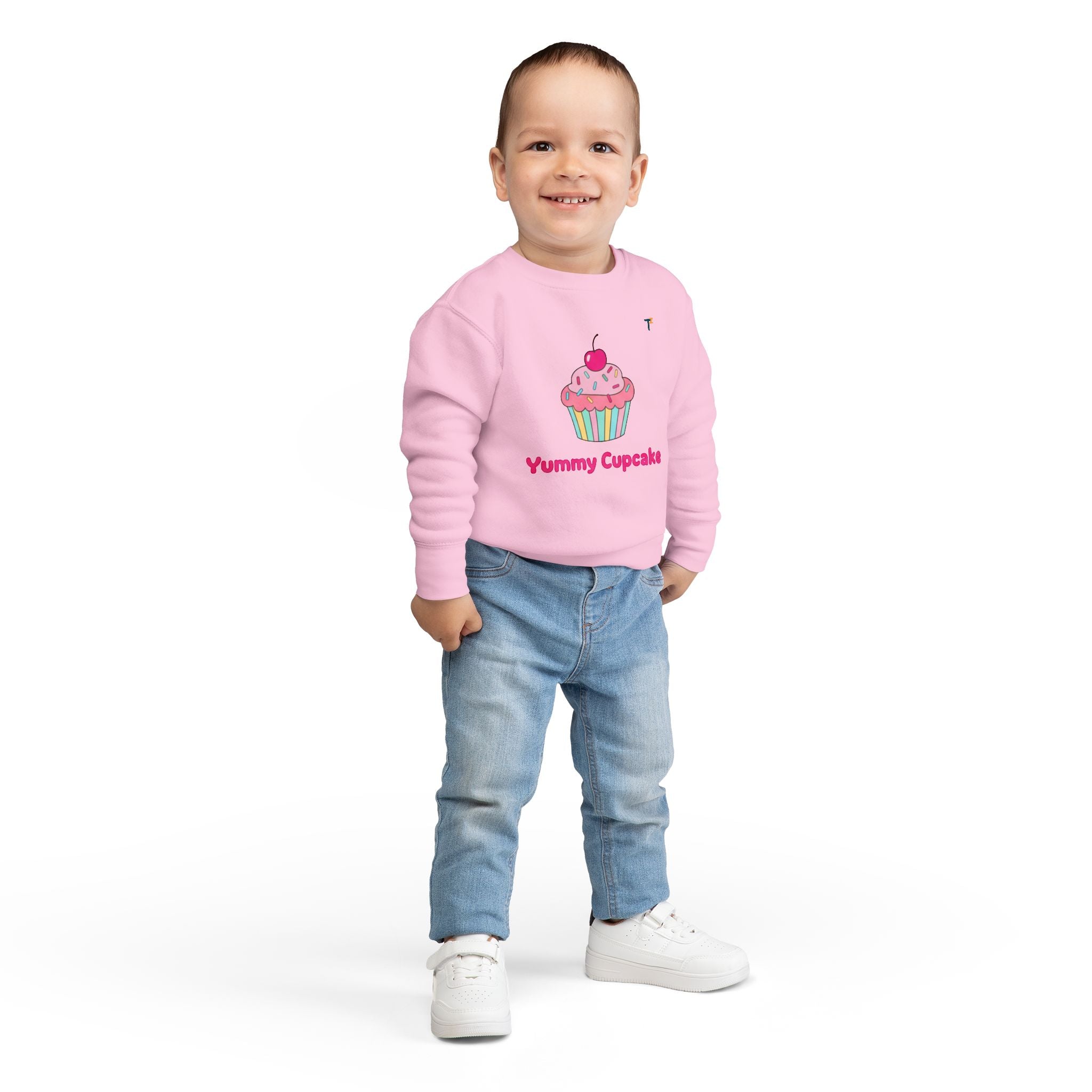 Cute Toddler Sweatshirt with Yummy Cupcakes Design | Perfect for Birthdays, Playdates, Baking Fun, Gift for Kids, Cozy Everyday Wear