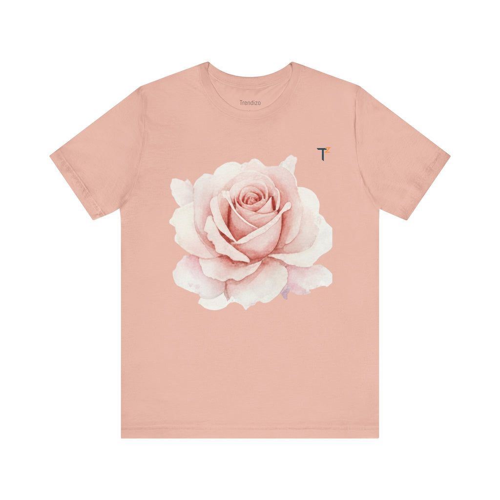 Rose Blossom Unisex Tee, Floral T-Shirt, Gift for Her, Spring Fashion, Casual Wear, Mother's Day Gift, Summer Wardrobe