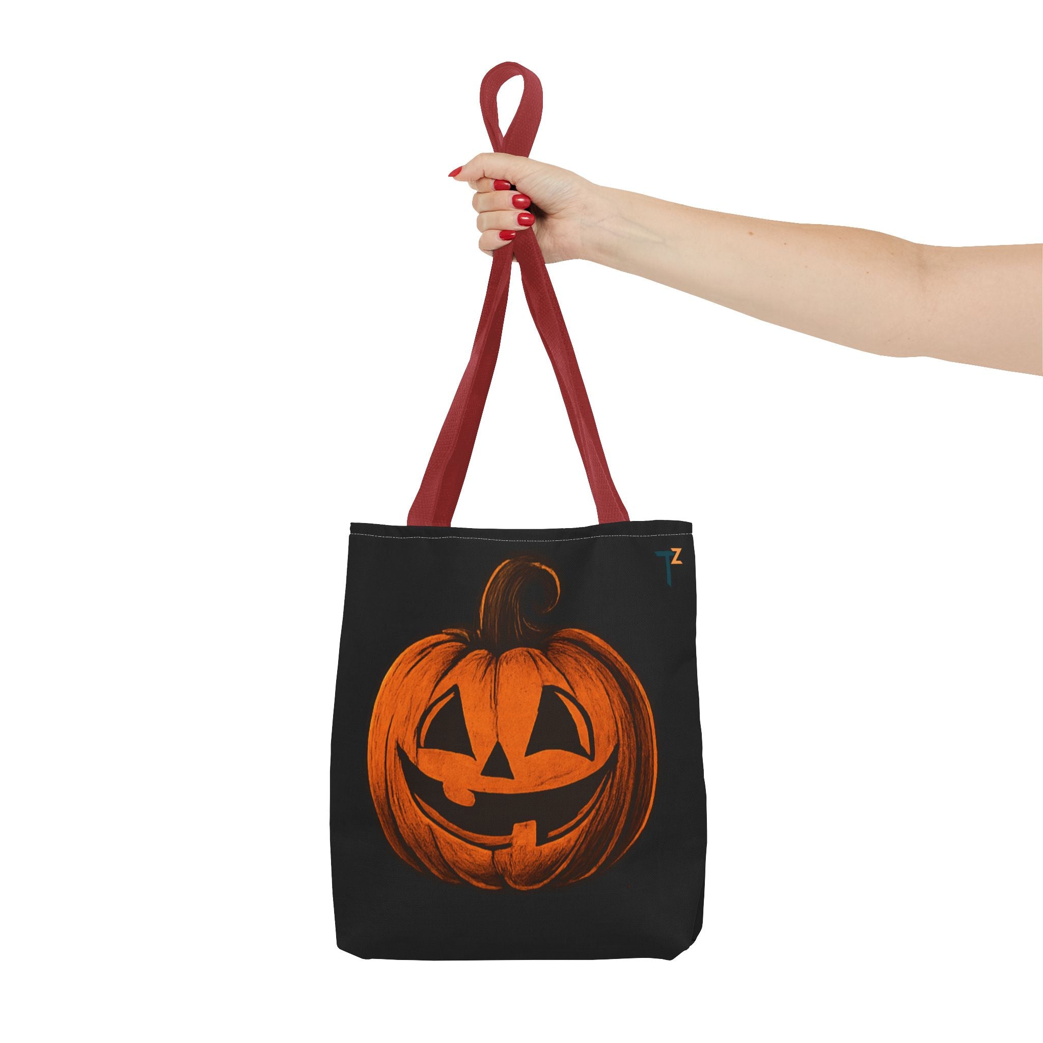 Halloween Tote Bag, Spooky Pumpkin Bag, Trick or Treat Tote, Fall Festival Accessory, Halloween Shopping Bag