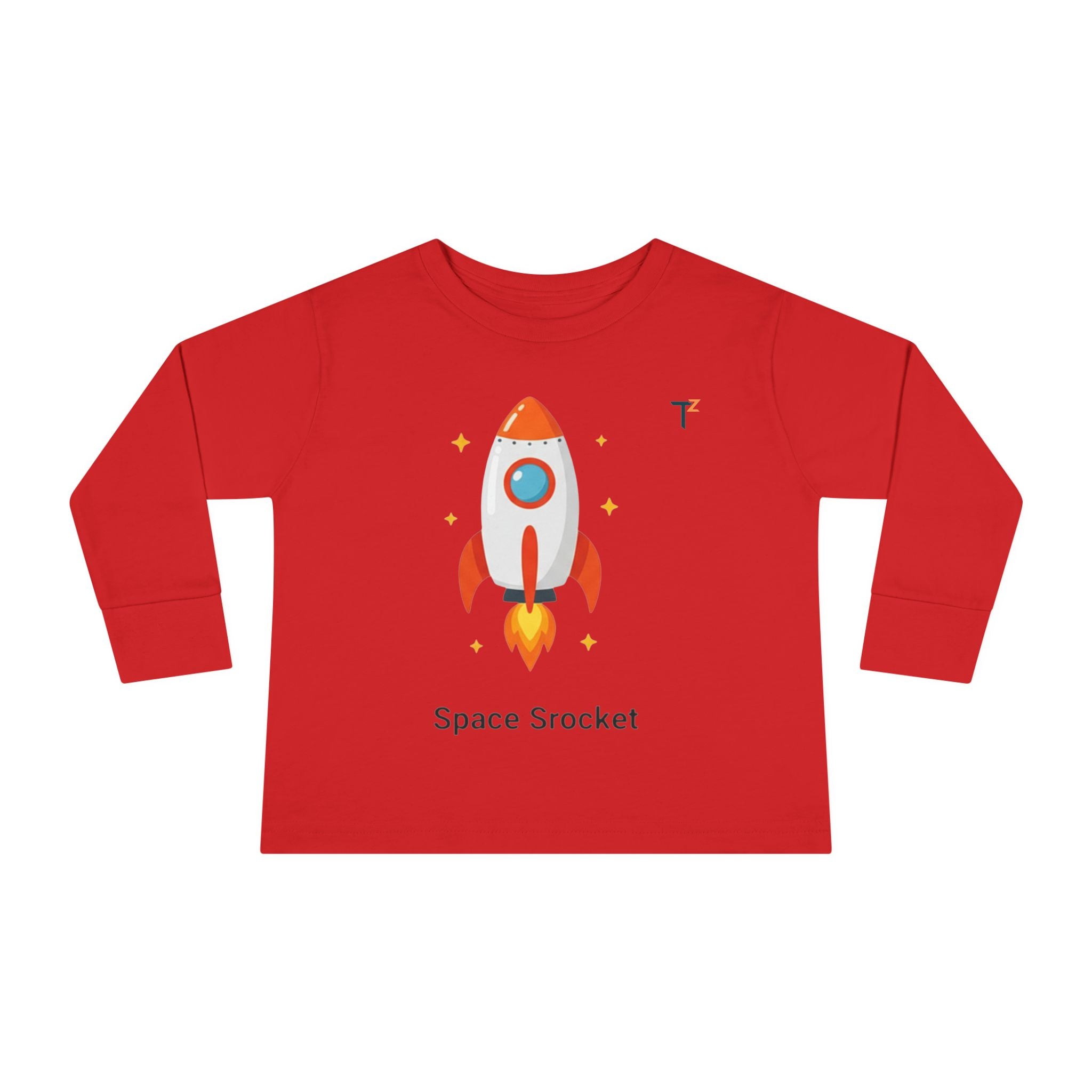 Toddler Space Rocket Tee - Cute Kids Long Sleeve Shirt for Boys and Girls, Perfect for Birthdays, Playdates, and Gifts