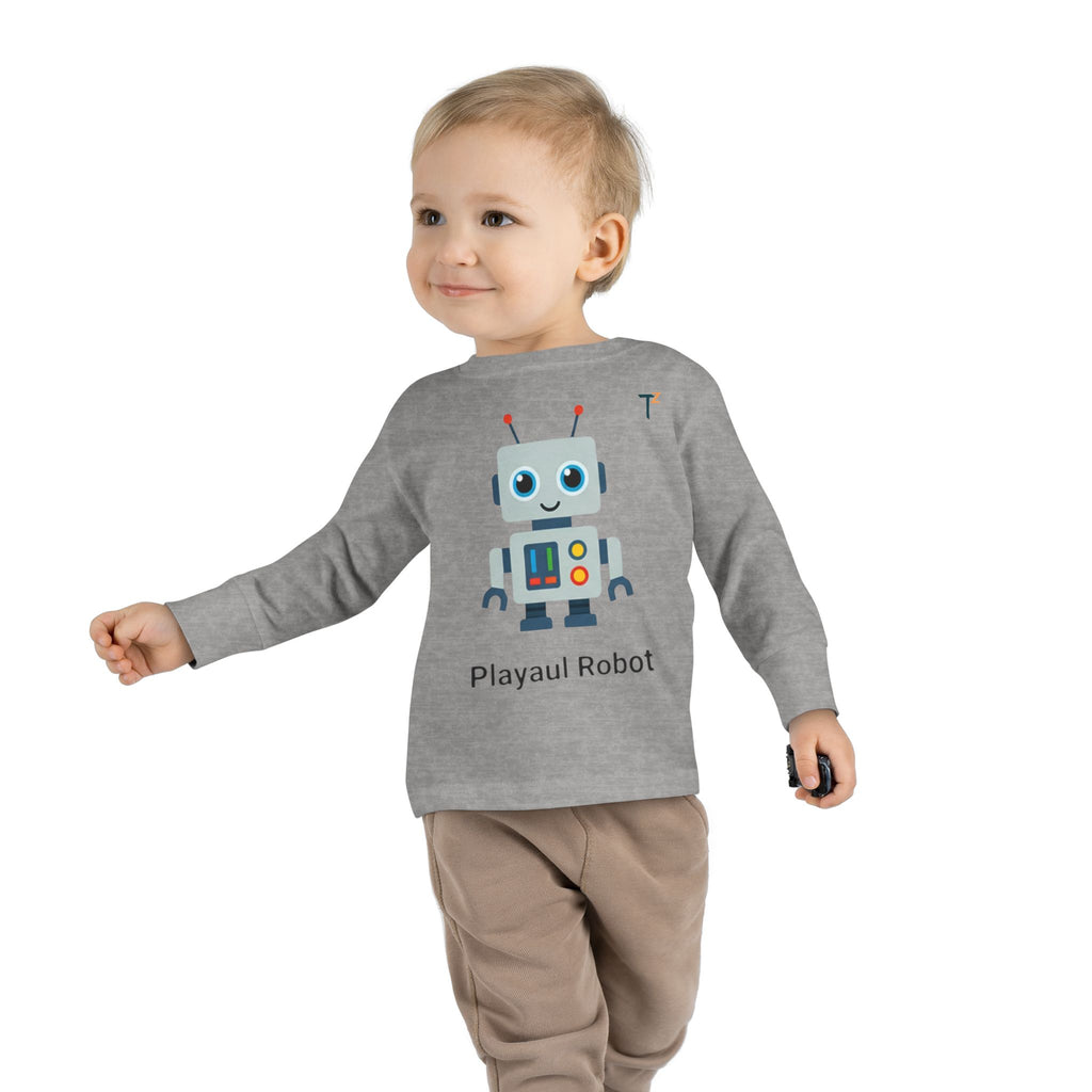 Playful Robot Long Sleeve Tee for Toddlers | Children’s Gift | Cute Kids Apparel | Birthday Party Outfit | Stylish Kids Wear