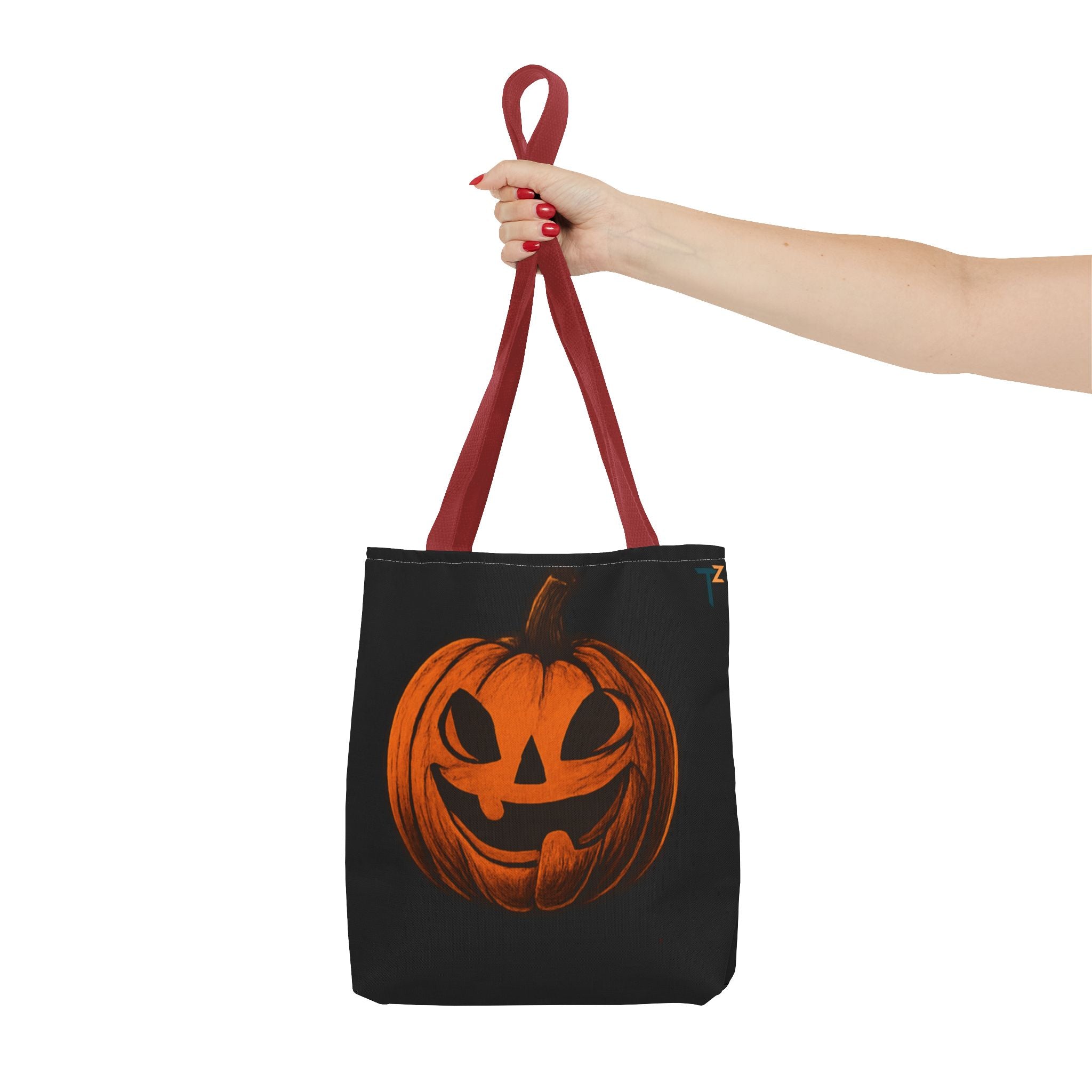 Halloween Tote Bag with Pumpkin & Dripping Text | Trick or Treat, Fall Decor, Spooky Vibes, Gift for Halloween Lovers