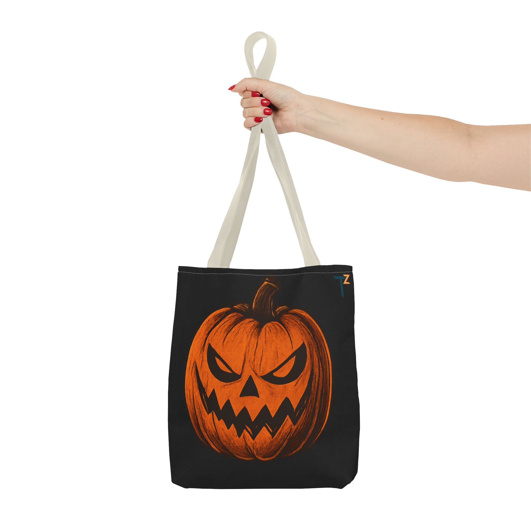 Halloween Tote Bag with Pumpkin & Spooky Text | Perfect for Trick-or-Treating, Fall Festivals, and Halloween Parties