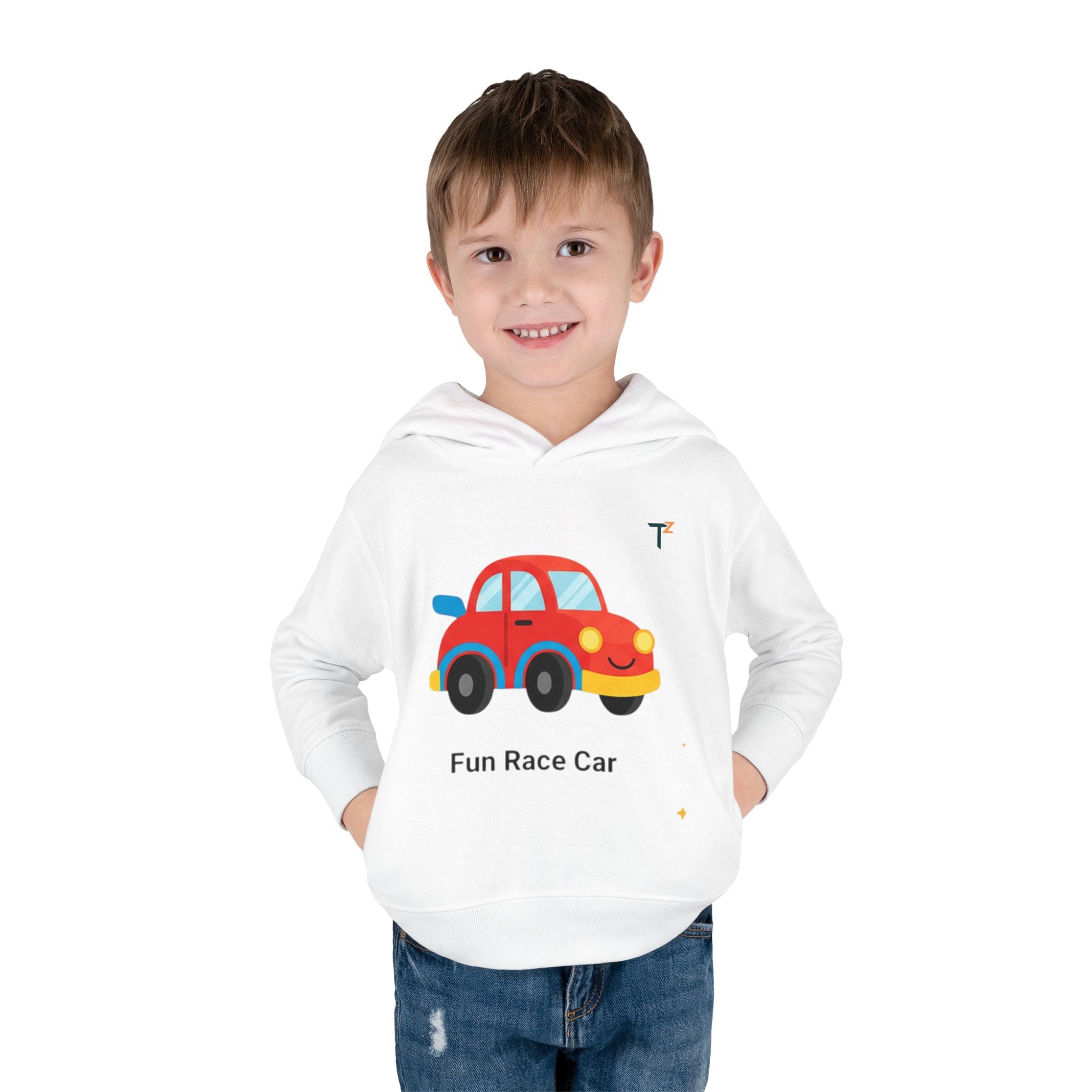 Fun Race Car Toddler Hoodie, Kids Pullover, Playtime Apparel, Birthday Gift, Cute Toddler Clothing, Cozy Kids Hooded Sweatshirt