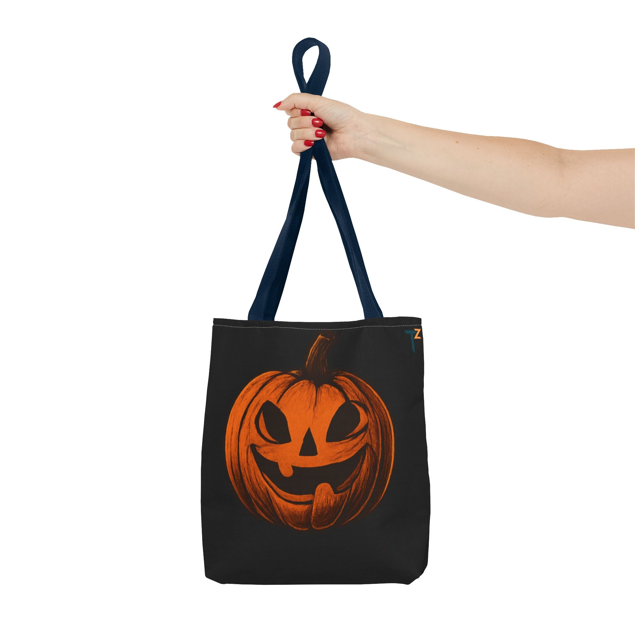 Halloween Tote Bag with Pumpkin & Dripping Text | Trick or Treat, Fall Decor, Spooky Vibes, Gift for Halloween Lovers