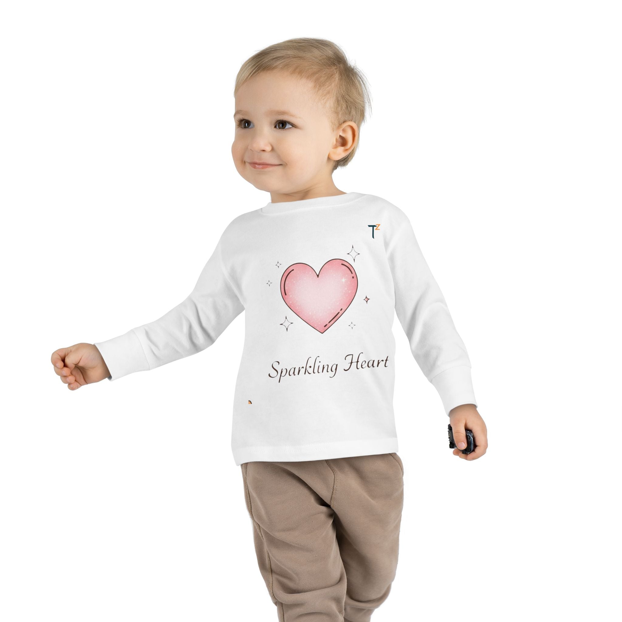 Toddler Long Sleeve Heart Tee, Cute Toddler Shirt, Baby Gift, Kids Fashion, Birthday Gift, Everyday Wear