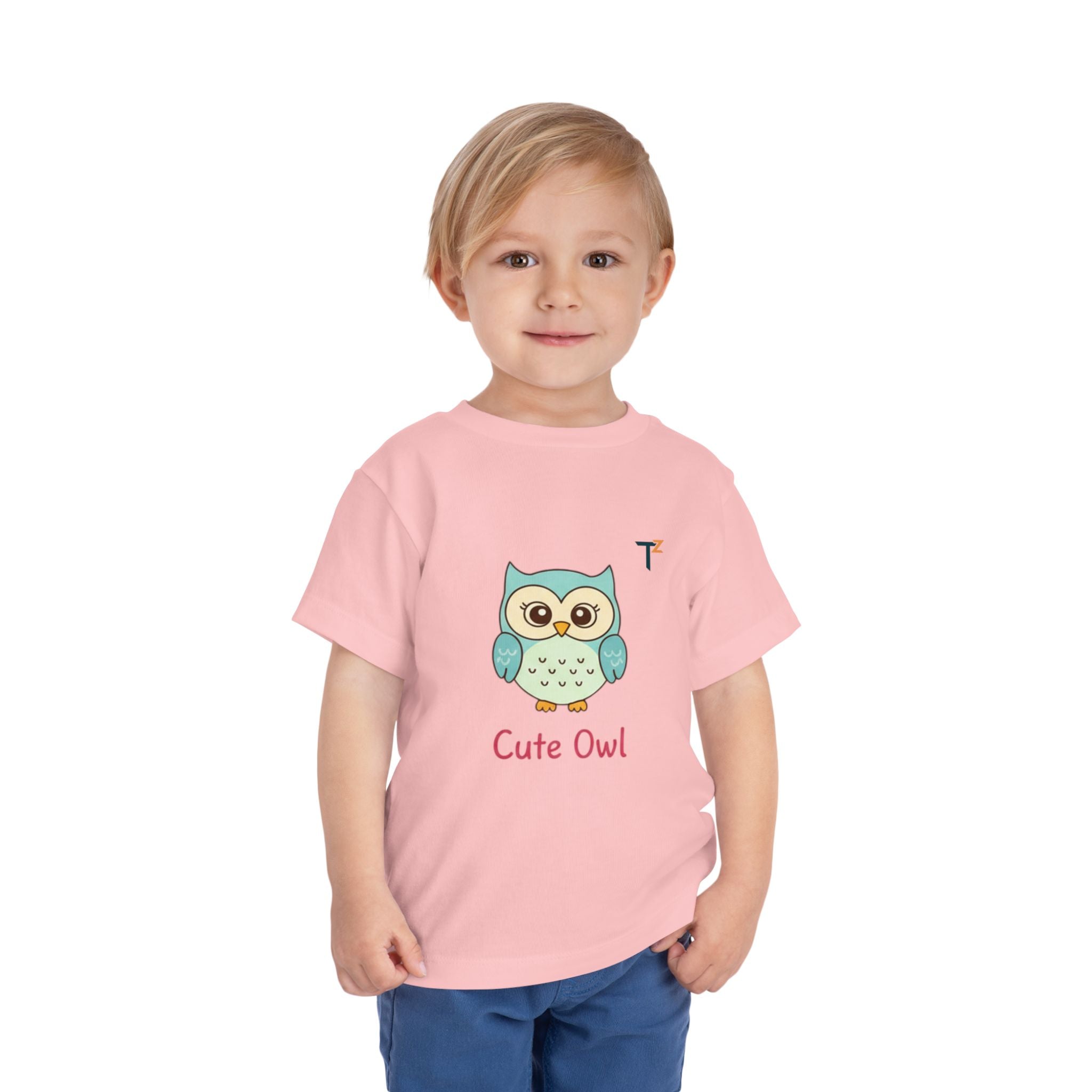 Cute Owl Toddler Tee, Adorable Kids Shirt, Birthday Gift for Boys & Girls, Animal Lover Apparel, Playful Kids Fashion