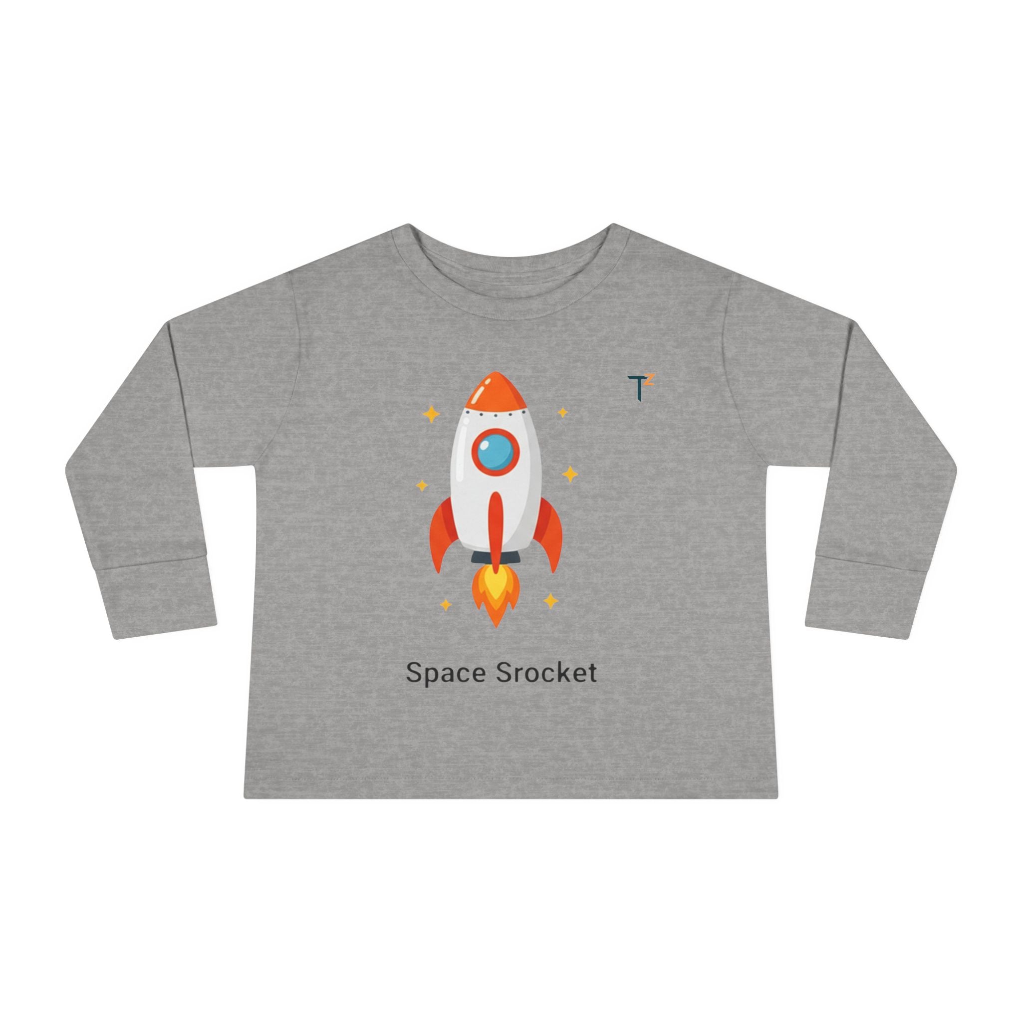 Toddler Space Rocket Tee - Cute Kids Long Sleeve Shirt for Boys and Girls, Perfect for Birthdays, Playdates, and Gifts