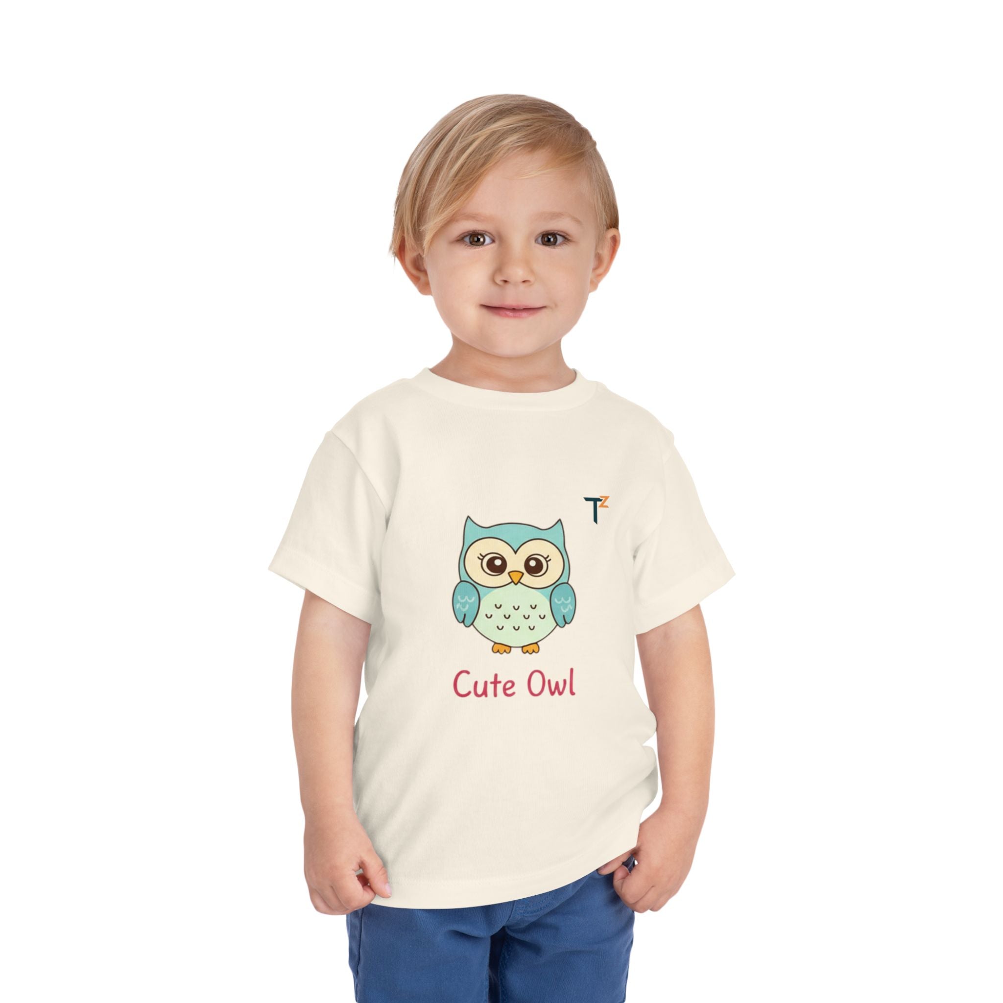 Cute Owl Toddler Tee, Adorable Kids Shirt, Birthday Gift for Boys & Girls, Animal Lover Apparel, Playful Kids Fashion