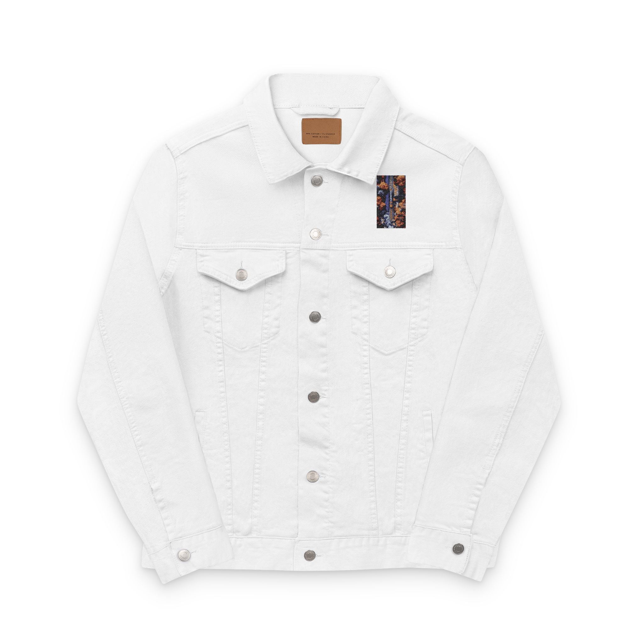 Embroidered Unisex Denim Jacket - Trendy Spring Style, Casual Outerwear, Unique Gift for Her, Travel Companion, Streetwear Fashion