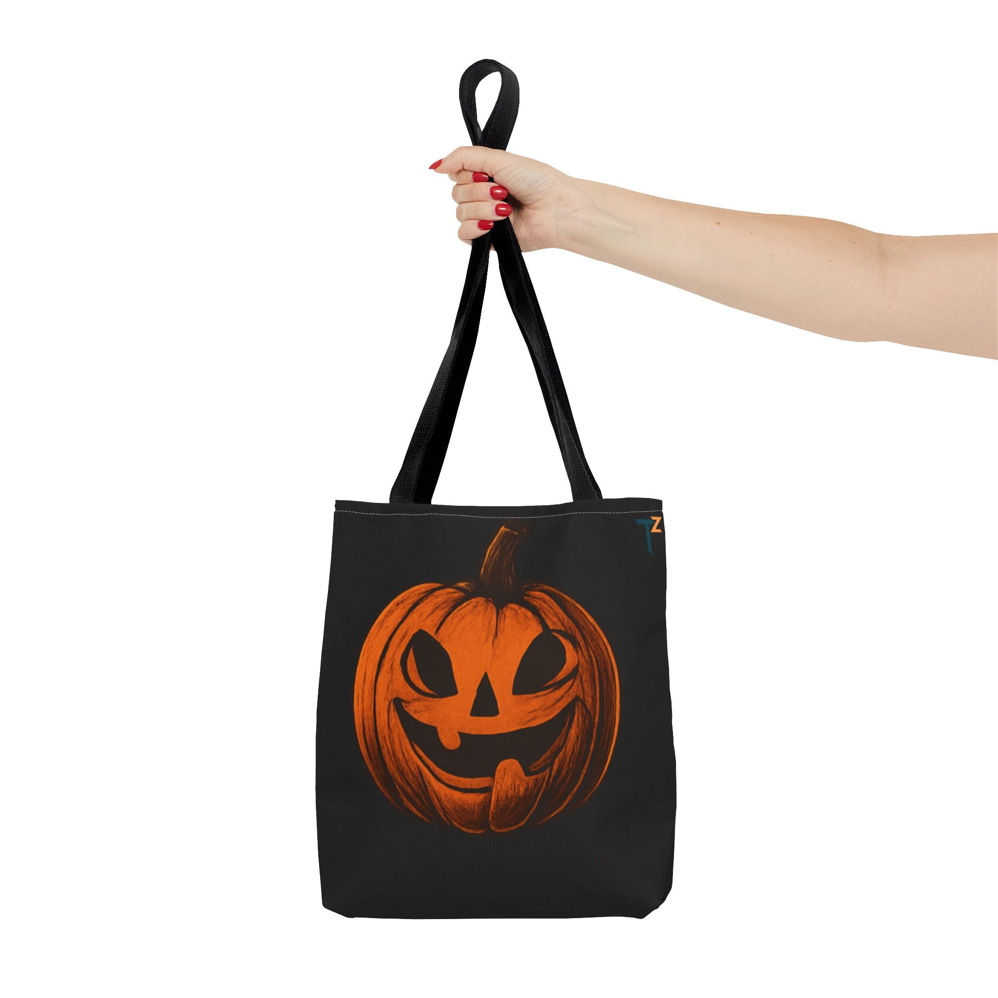Halloween Tote Bag with Pumpkin & Dripping Text | Trick or Treat, Fall Decor, Spooky Vibes, Gift for Halloween Lovers