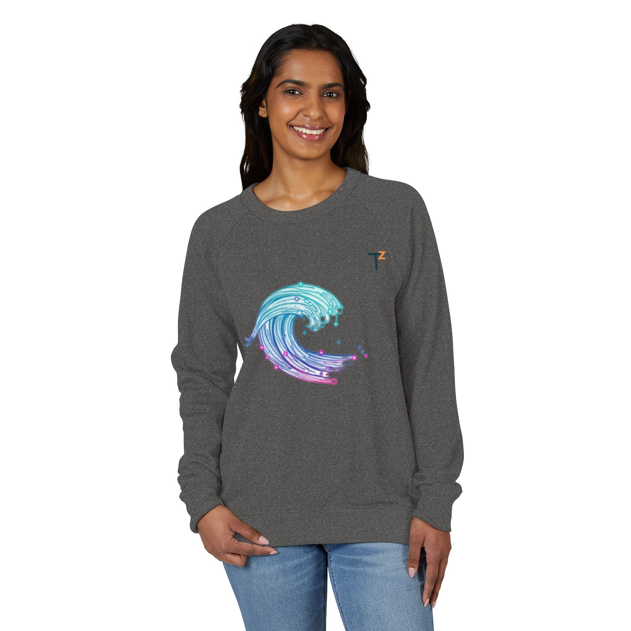 Wave-Inspired Unisex French Terry Crewneck Sweatshirt, Cozy Casual Jumper, Ocean Vibes Fashion, Gift for Aquatic Lovers, Stylish Layer [...]