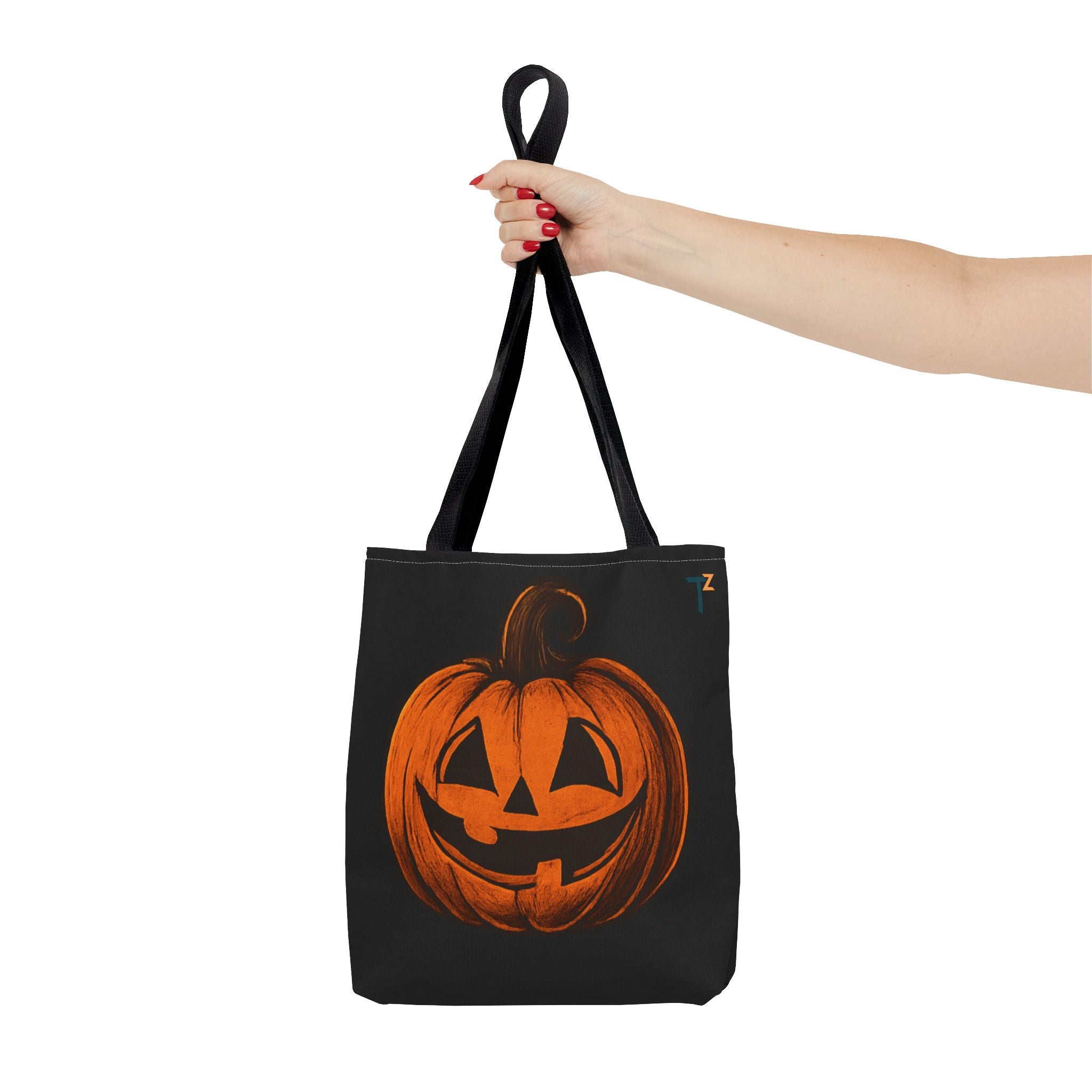 Halloween Tote Bag, Spooky Pumpkin Bag, Trick or Treat Tote, Fall Festival Accessory, Halloween Shopping Bag