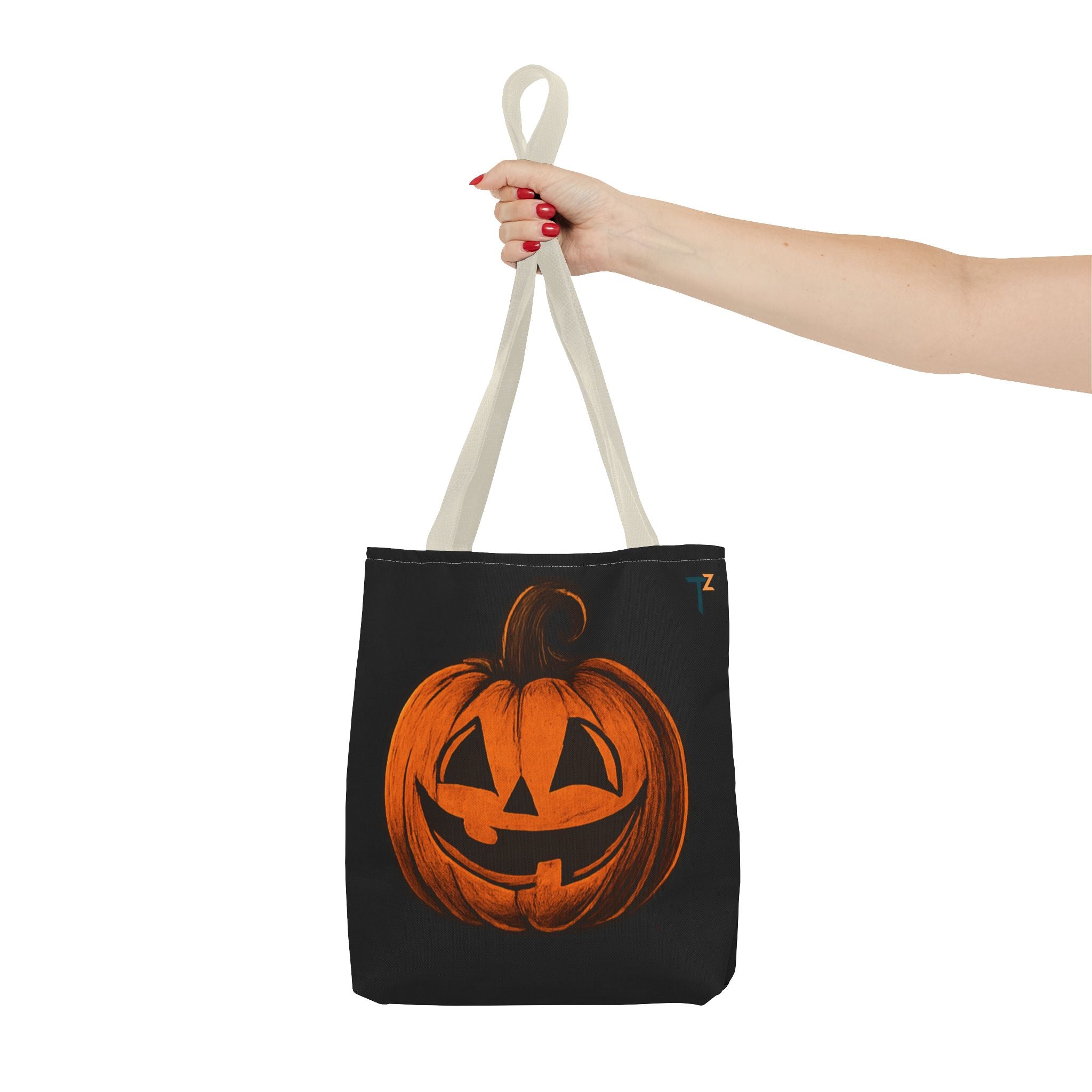 Halloween Tote Bag, Spooky Pumpkin Bag, Trick or Treat Tote, Fall Festival Accessory, Halloween Shopping Bag