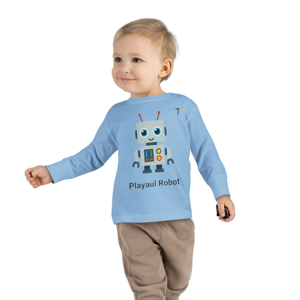 Playful Robot Long Sleeve Tee for Toddlers | Children’s Gift | Cute Kids Apparel | Birthday Party Outfit | Stylish Kids Wear