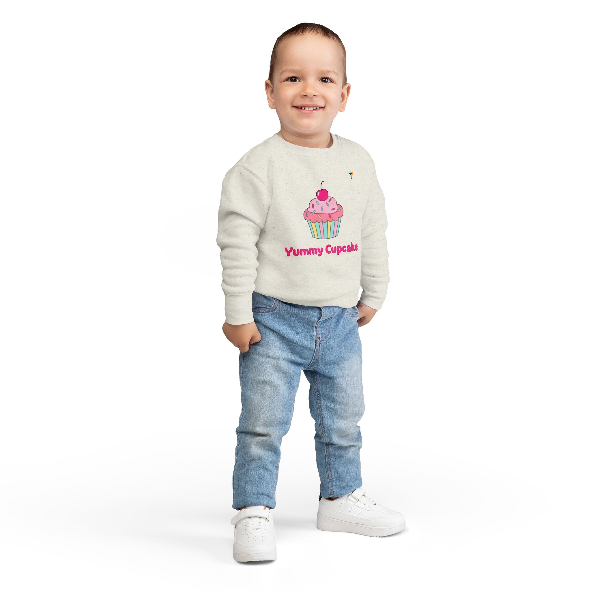 Cute Toddler Sweatshirt with Yummy Cupcakes Design | Perfect for Birthdays, Playdates, Baking Fun, Gift for Kids, Cozy Everyday Wear