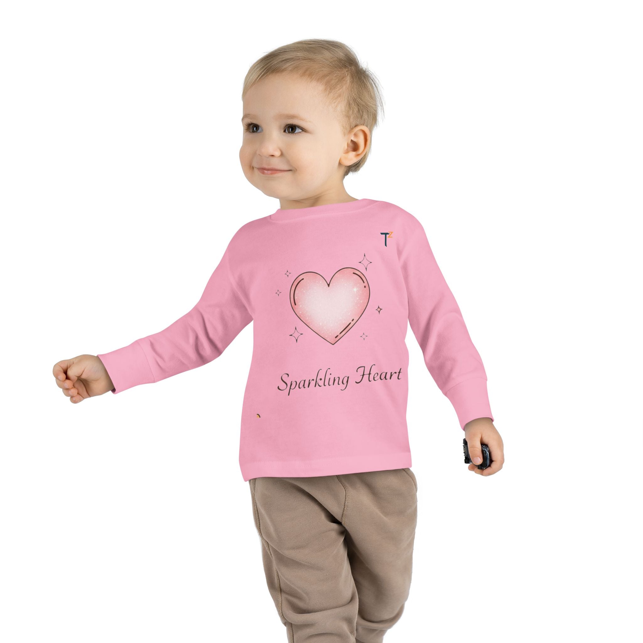 Toddler Long Sleeve Heart Tee, Cute Toddler Shirt, Baby Gift, Kids Fashion, Birthday Gift, Everyday Wear