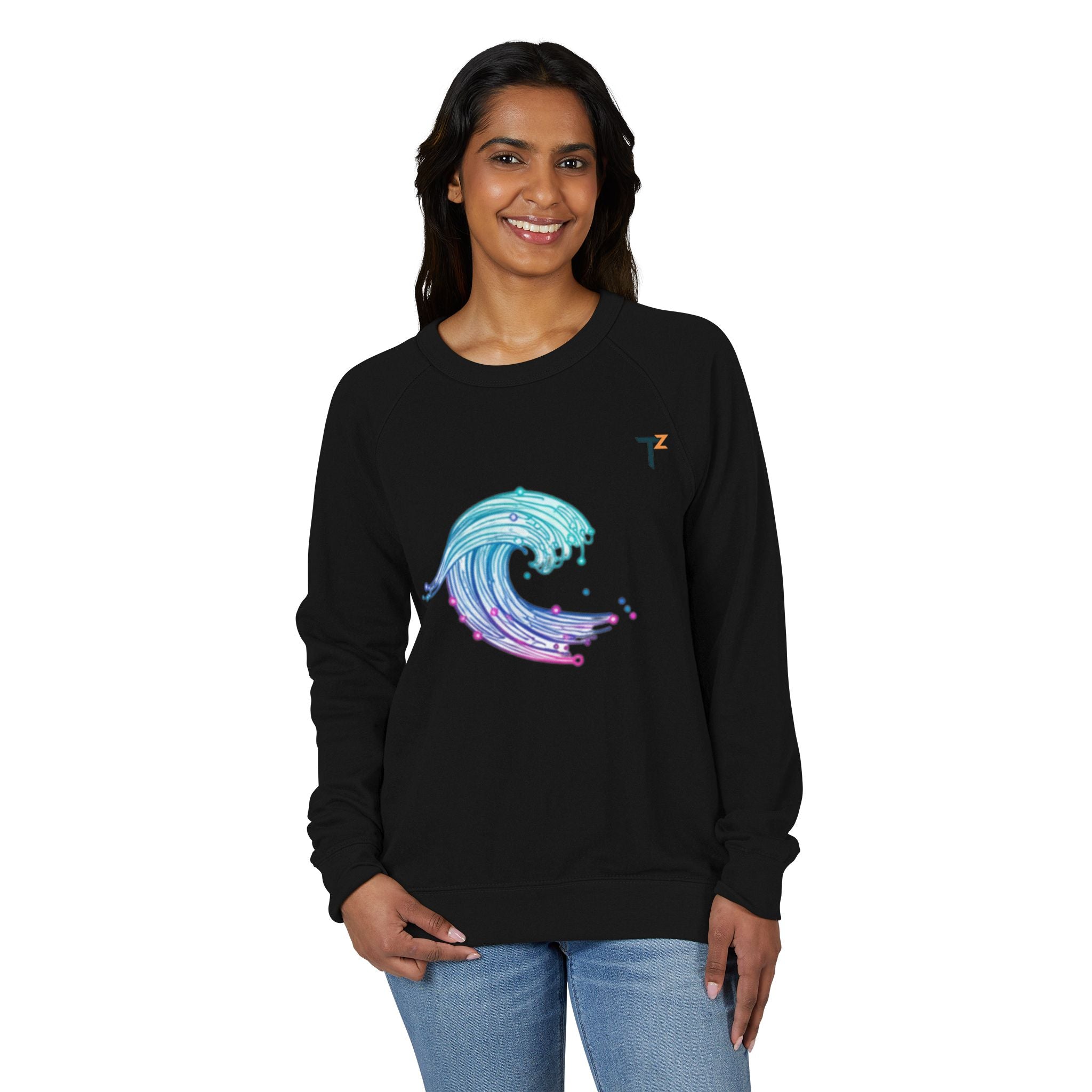 Wave-Inspired Unisex French Terry Crewneck Sweatshirt, Cozy Casual Jumper, Ocean Vibes Fashion, Gift for Aquatic Lovers, Stylish Layer [...]