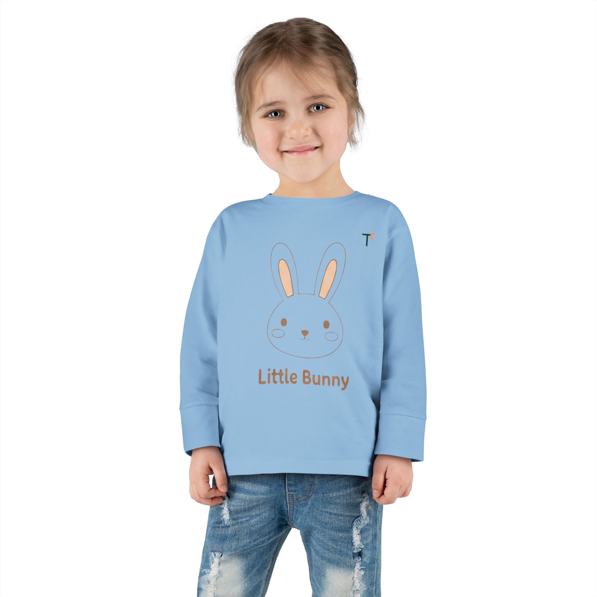 Cute Toddler Long Sleeve Tee - Little Bunny Design, Kids Spring Fashion, Easter Gift, Baby Shower, Everyday Wear