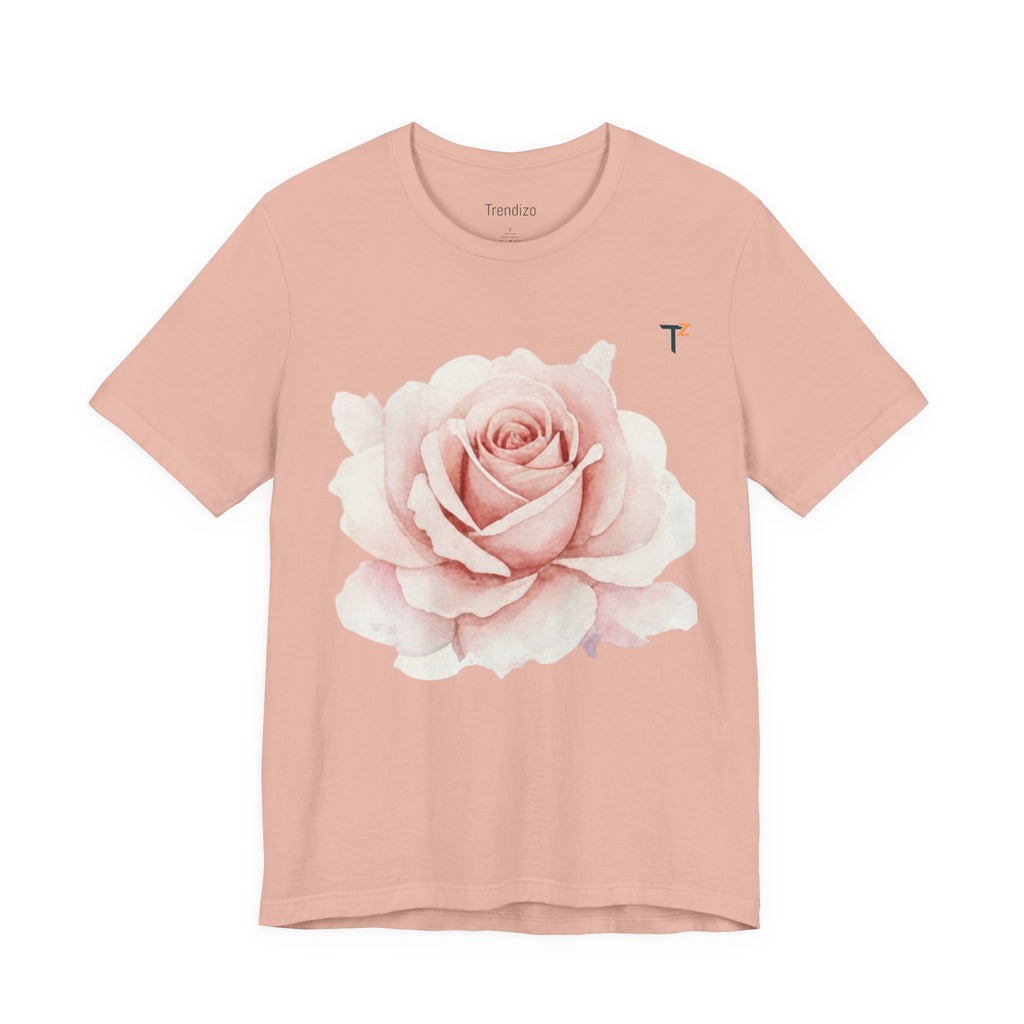 Rose Blossom Unisex Tee, Floral T-Shirt, Gift for Her, Spring Fashion, Casual Wear, Mother's Day Gift, Summer Wardrobe