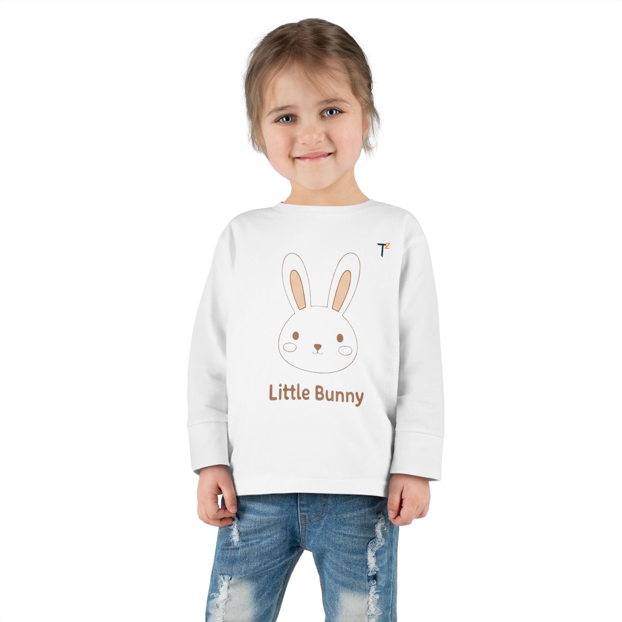 Cute Toddler Long Sleeve Tee - Little Bunny Design, Kids Spring Fashion, Easter Gift, Baby Shower, Everyday Wear