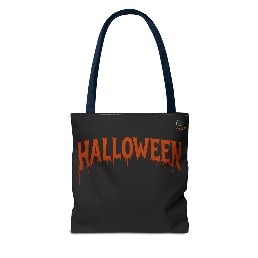 Halloween Tote Bag with Pumpkin & Dripping Text | Trick or Treat, Fall Decor, Spooky Vibes, Gift for Halloween Lovers