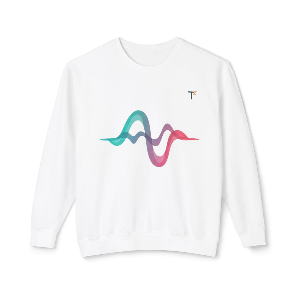 Vibrant Sound Wave Unisex Sweatshirt, Music Lover Gift, Comfortable Crewneck, Relaxed Style, Perfect for Every Season