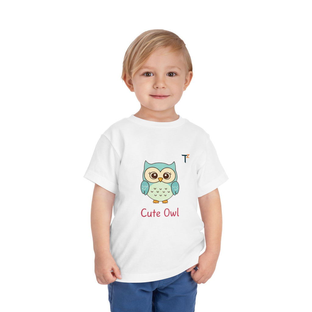 Cute Owl Toddler Tee, Adorable Kids Shirt, Birthday Gift for Boys & Girls, Animal Lover Apparel, Playful Kids Fashion