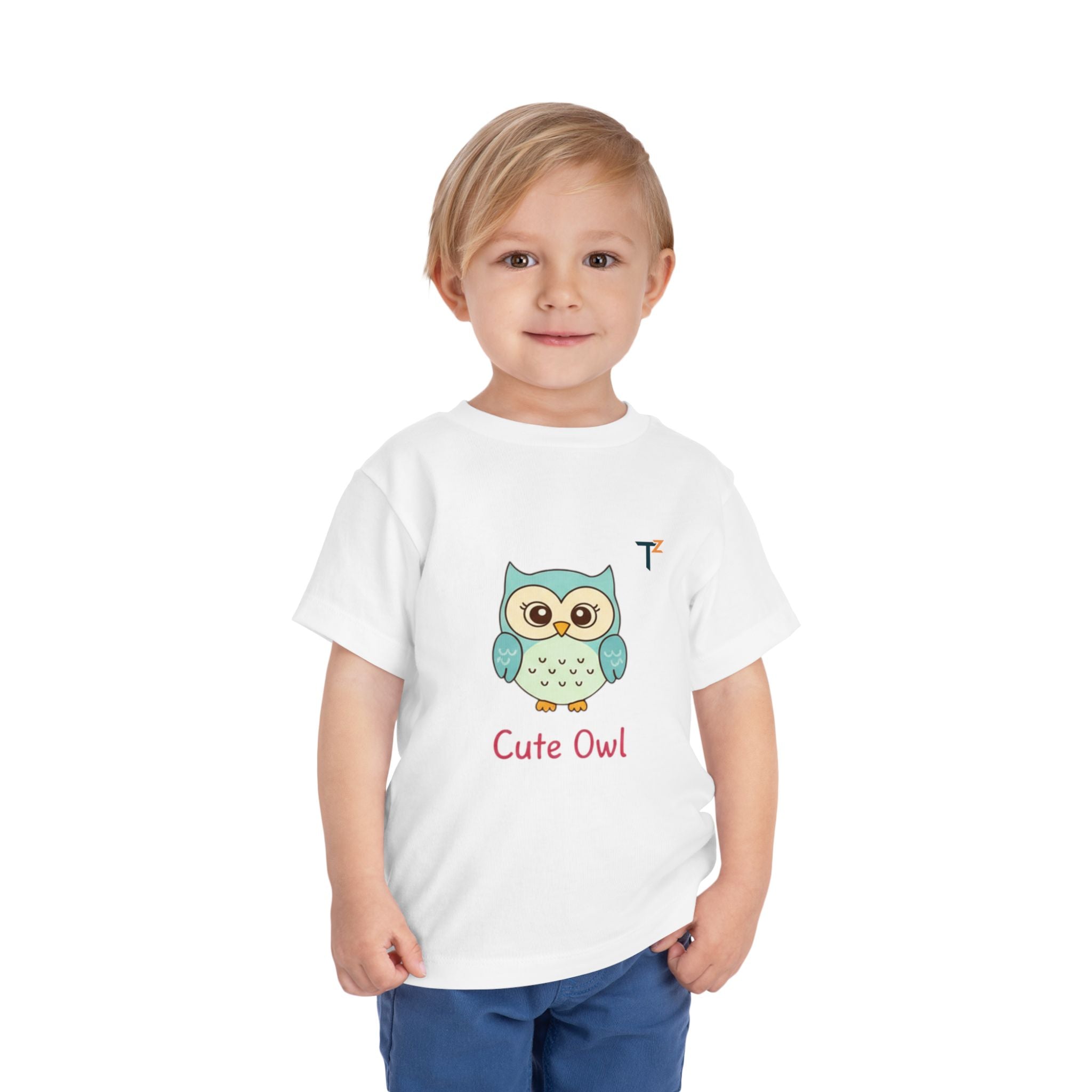 Cute Owl Toddler Tee, Adorable Kids Shirt, Birthday Gift for Boys & Girls, Animal Lover Apparel, Playful Kids Fashion