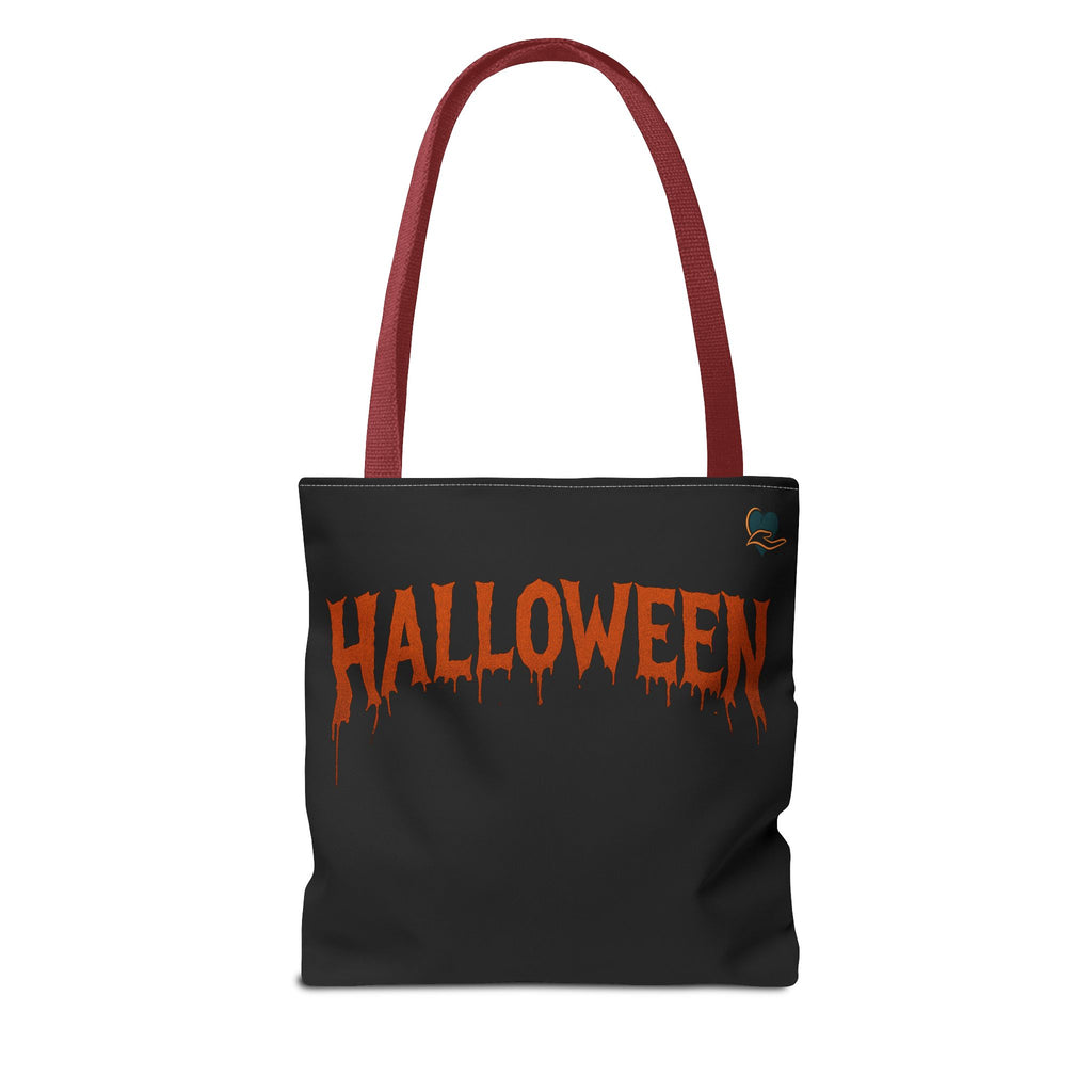 Halloween Tote Bag with Pumpkin & Dripping Text | Trick or Treat, Fall Decor, Spooky Vibes, Gift for Halloween Lovers