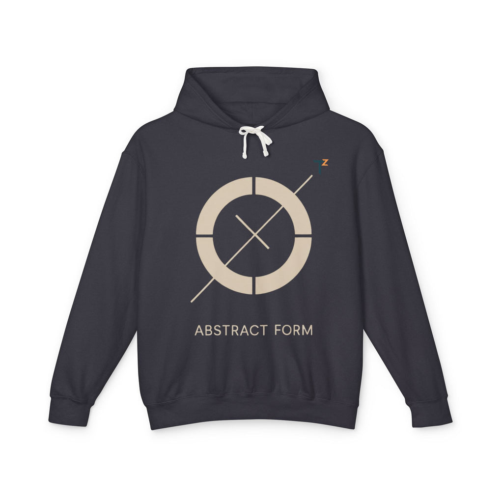 Abstract Form Lightweight Hoodie for Creative Souls, Unisex Sweatshirt, Artistic Apparel, Gift for Art Lovers, Stylish Layering