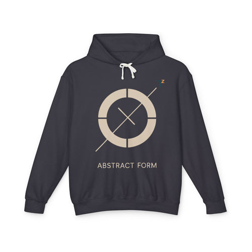 Abstract Form Lightweight Hoodie for Creative Souls, Unisex Sweatshirt, Artistic Apparel, Gift for Art Lovers, Stylish Layering