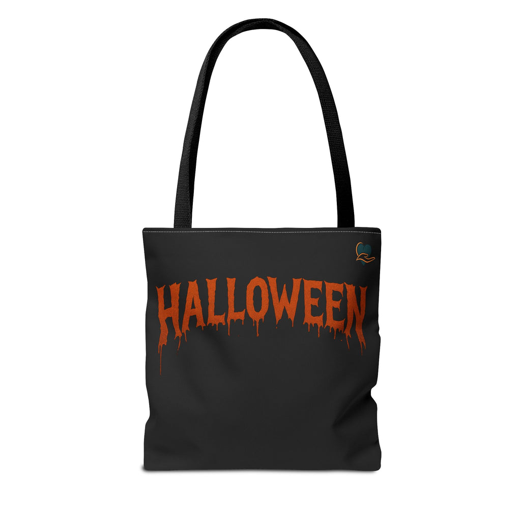 Halloween Tote Bag with Pumpkin & Dripping Text | Trick or Treat, Fall Decor, Spooky Vibes, Gift for Halloween Lovers