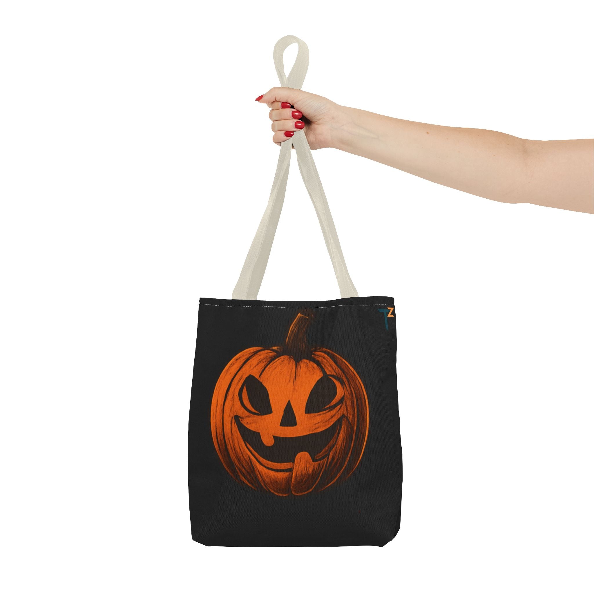 Halloween Tote Bag with Pumpkin & Dripping Text | Trick or Treat, Fall Decor, Spooky Vibes, Gift for Halloween Lovers