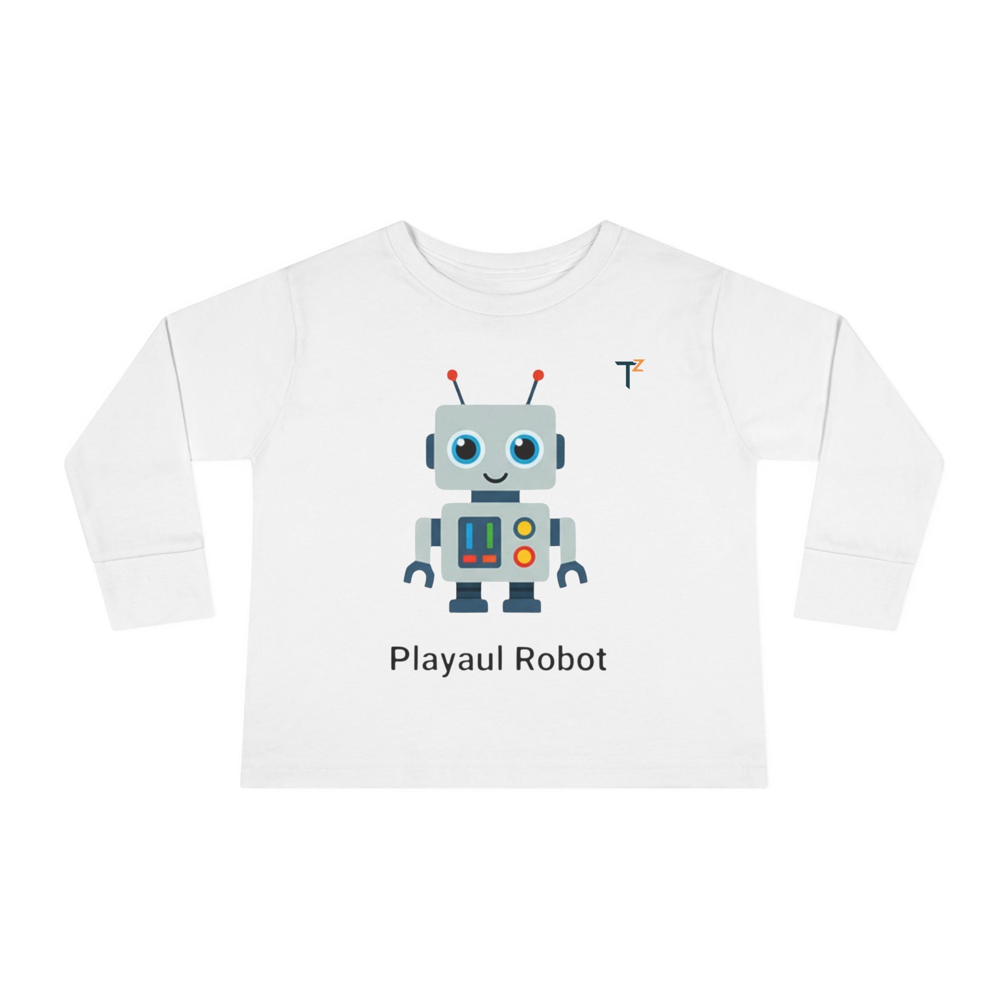 Playful Robot Long Sleeve Tee for Toddlers | Children’s Gift | Cute Kids Apparel | Birthday Party Outfit | Stylish Kids Wear