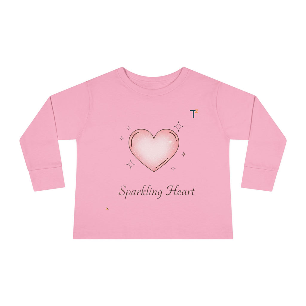 Toddler Long Sleeve Heart Tee, Cute Toddler Shirt, Baby Gift, Kids Fashion, Birthday Gift, Everyday Wear
