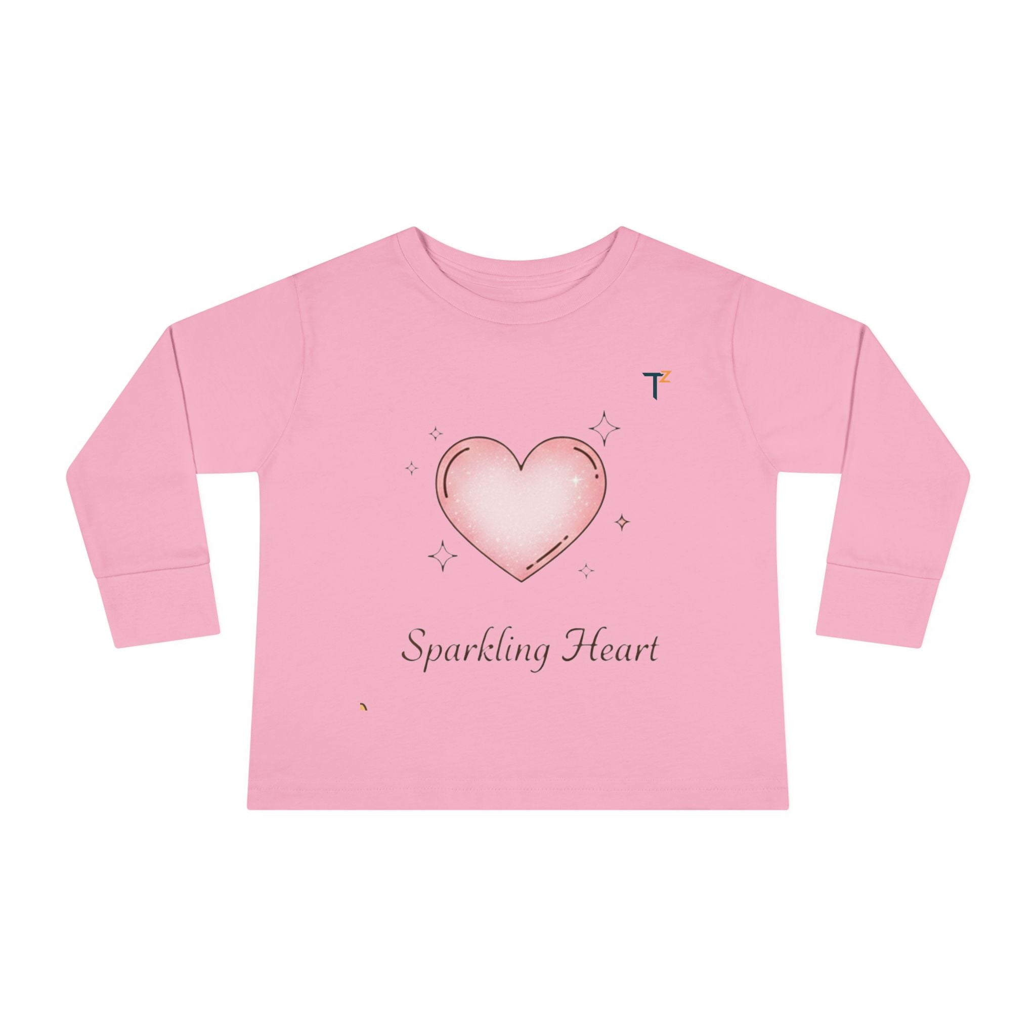 Toddler Long Sleeve Heart Tee, Cute Toddler Shirt, Baby Gift, Kids Fashion, Birthday Gift, Everyday Wear
