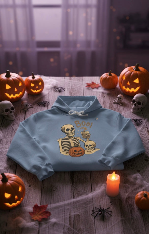 Fun Halloween Skeleton Hoodie, Unisex Lightweight Hooded Sweatshirt for Fall, Spooky Season Wear, October Party Outfit, Boo Halloween [...]