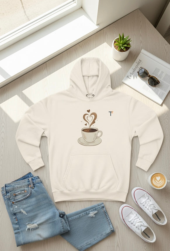 Cozy Coffee Lover's Fleece Hoodie