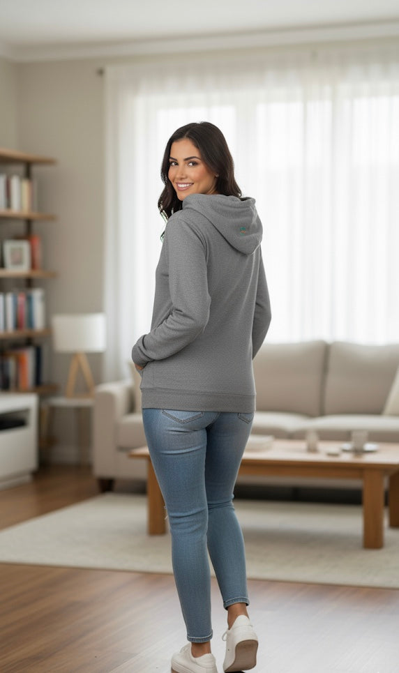 Elegant Feather Hooded Tee